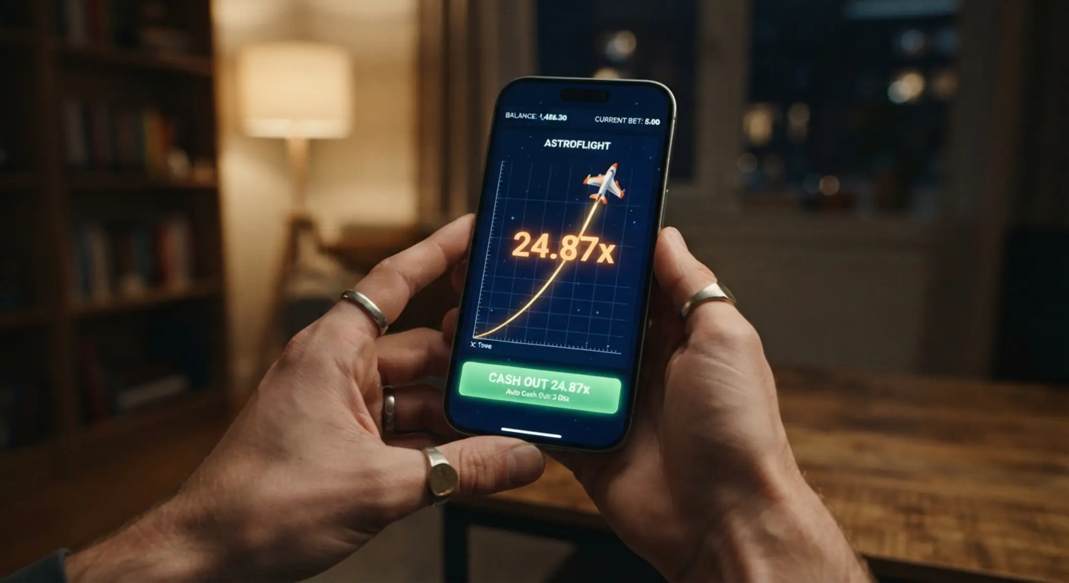 Uso de Aviator en smartphone con interfaz vertical