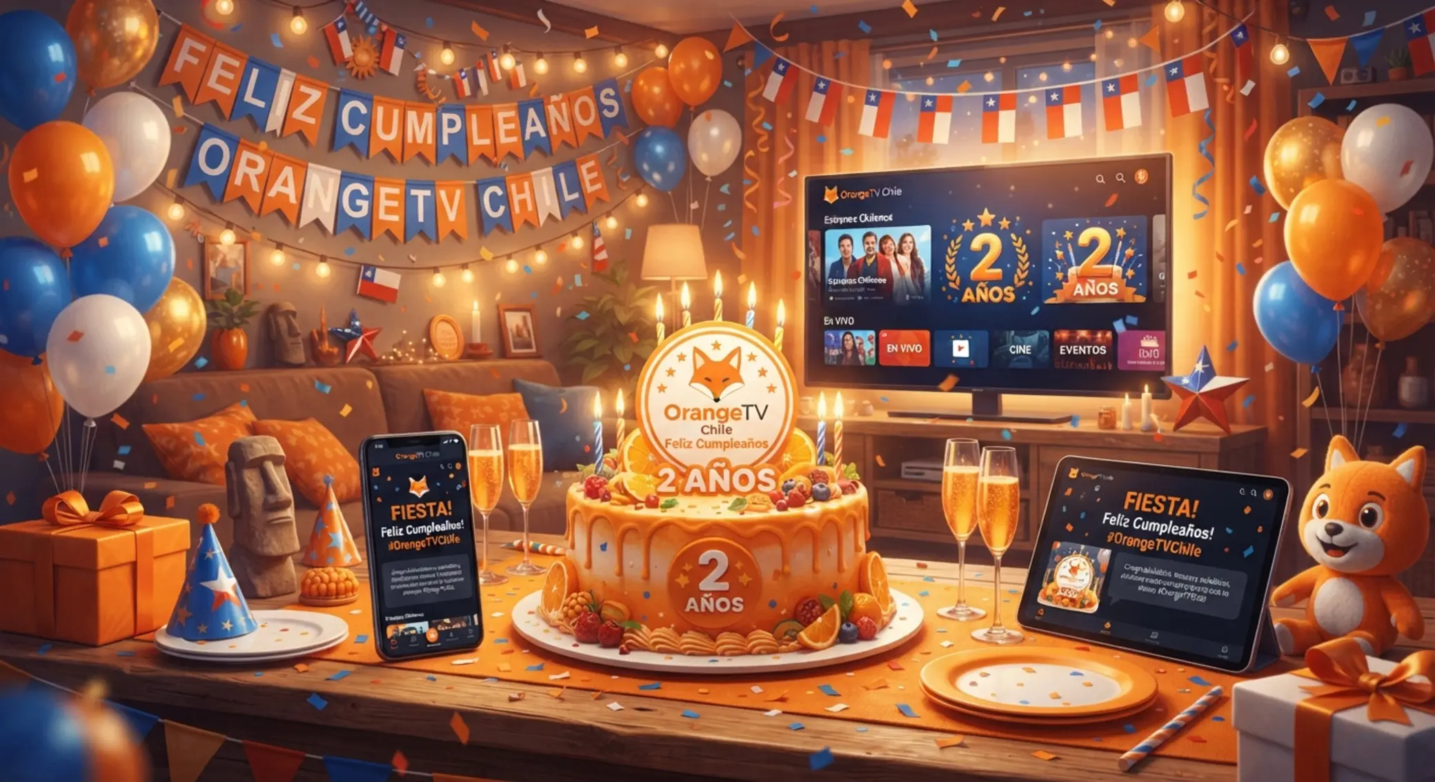 Celebración de cumpleaños con ambientación inspirada en Betano Chile