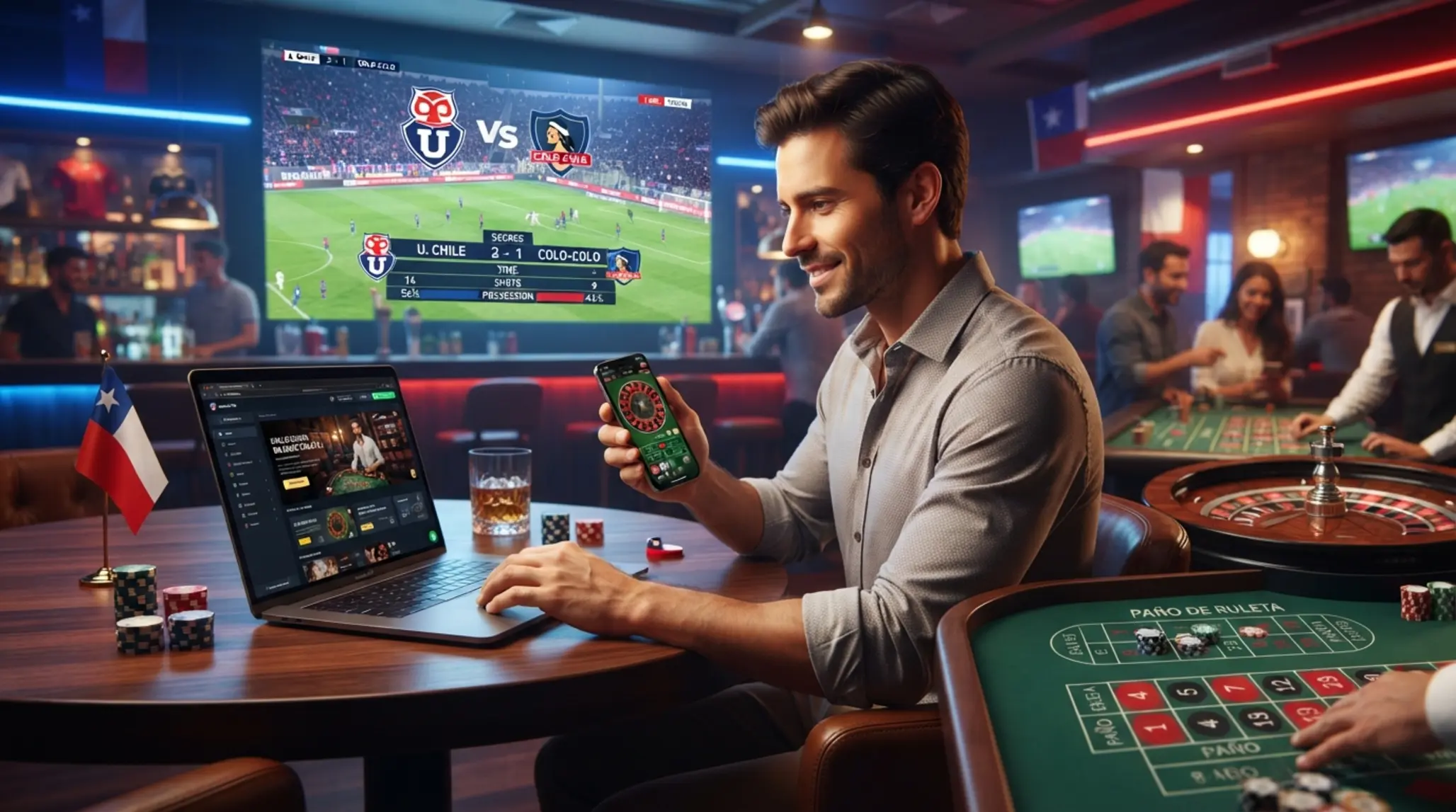 Escena de Betano En Vivo con ruleta en directo y marcadores deportivos en tiempo real