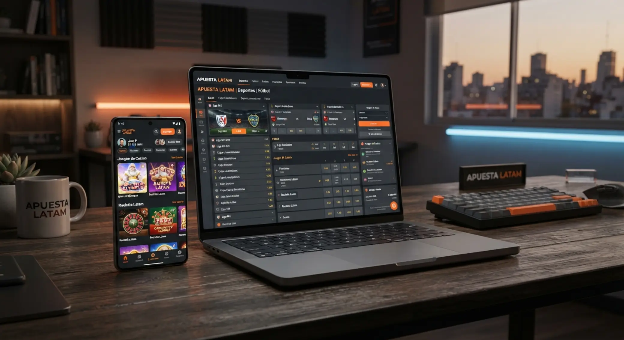 Interfaz de Betano en laptop y smartphone para Chile y LatAm