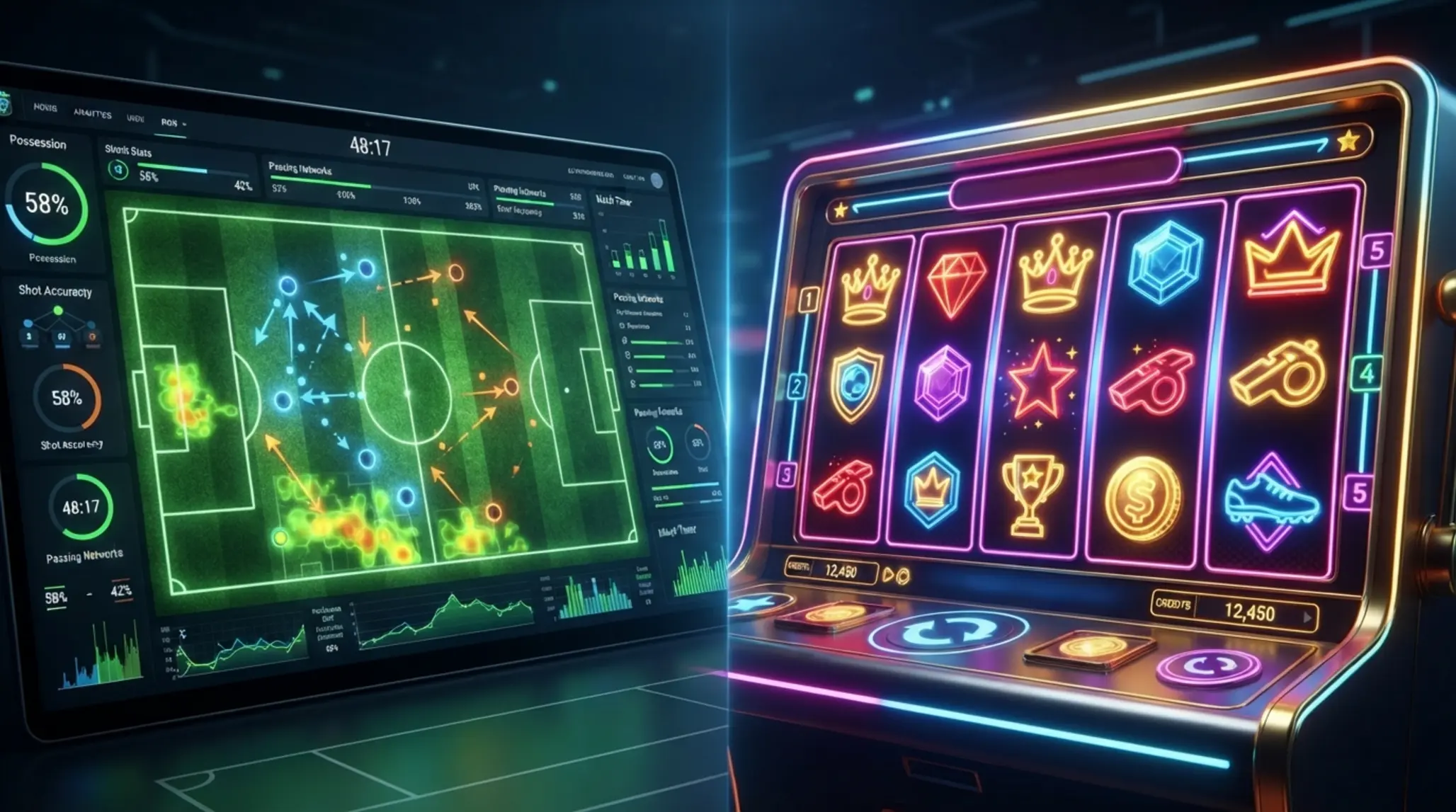 Comparación visual entre promociones de deportes y casino en Betano Chile