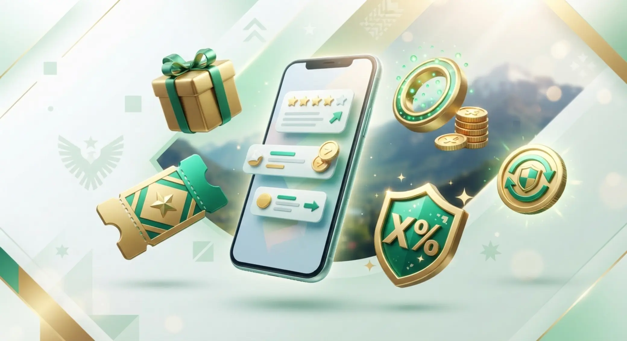 Collage de promociones sin código como freebet, cashback y giros