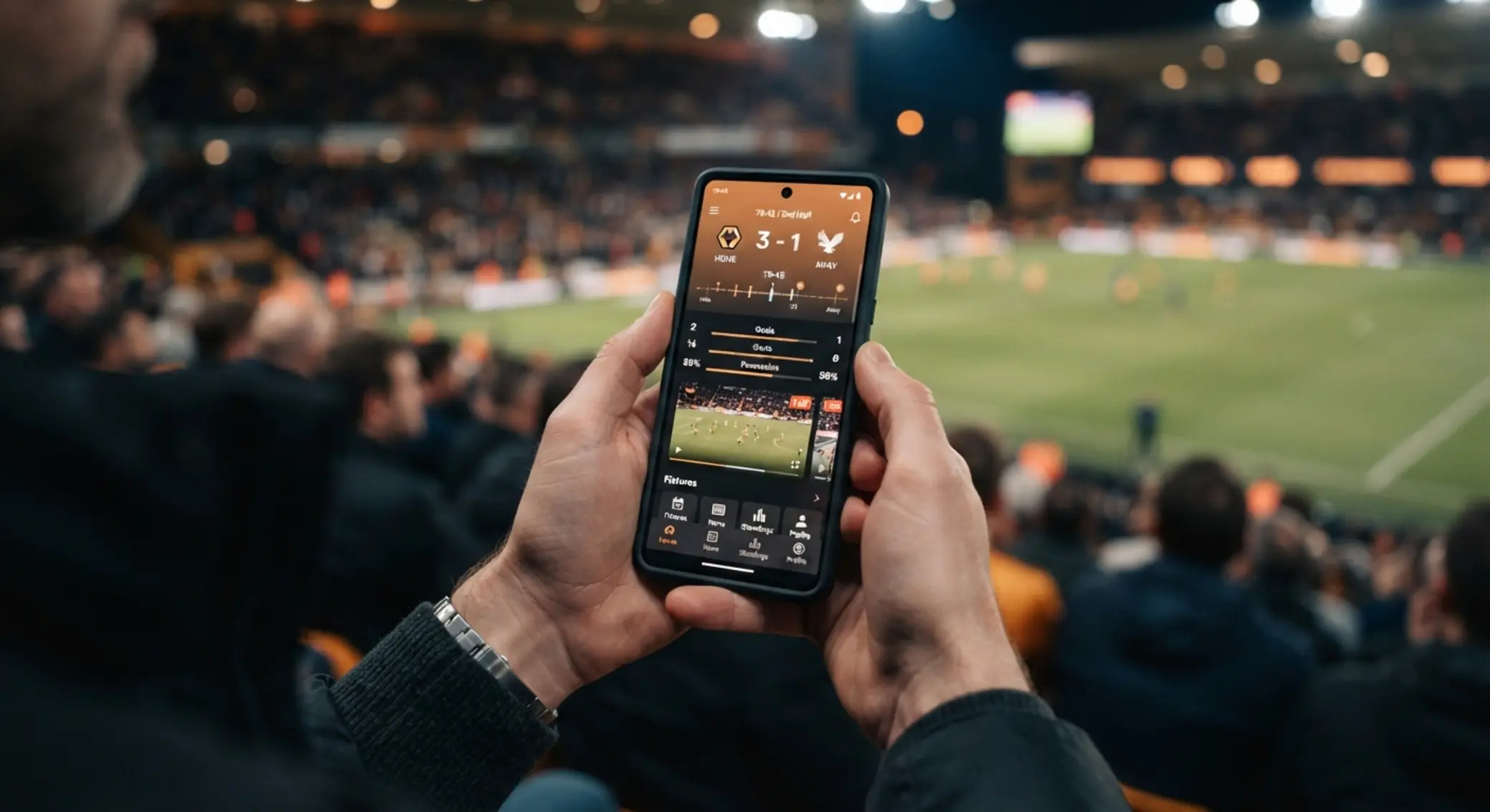 Uso de una app de Betano Chile en un smartphone