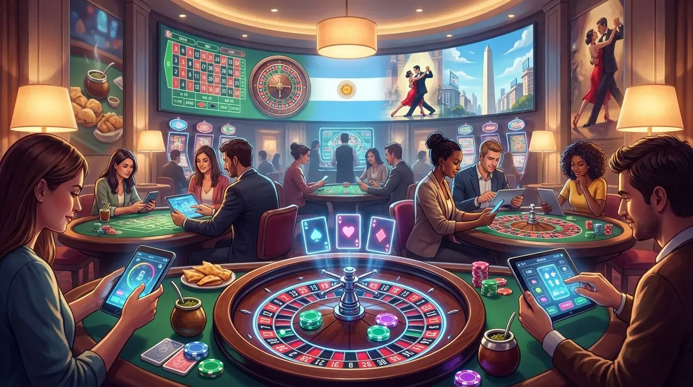 Vista artística del moderno casino Betano PBA con elementos de juego y ambiente online argentino