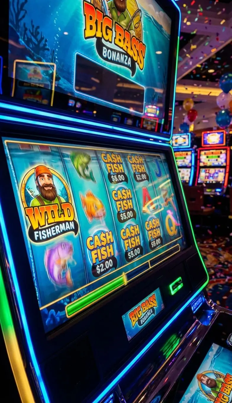 Ronda de giros en Big Bass Bonanza con símbolos wild y scatter destacados