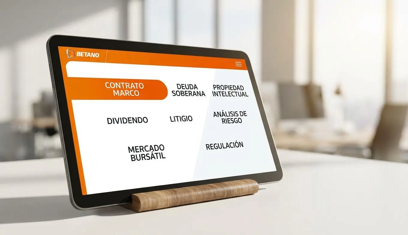 Tabla informativa de términos y definiciones clave en Betano Argentina