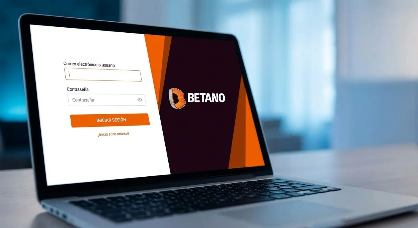 Formulario de login de Betano en la pantalla de un dispositivo