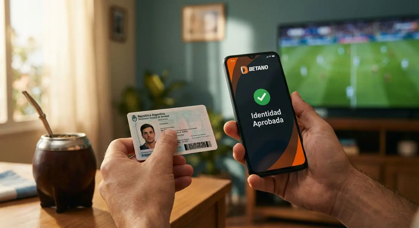Verificación de identidad argentina en Betano con DNI y smartphone