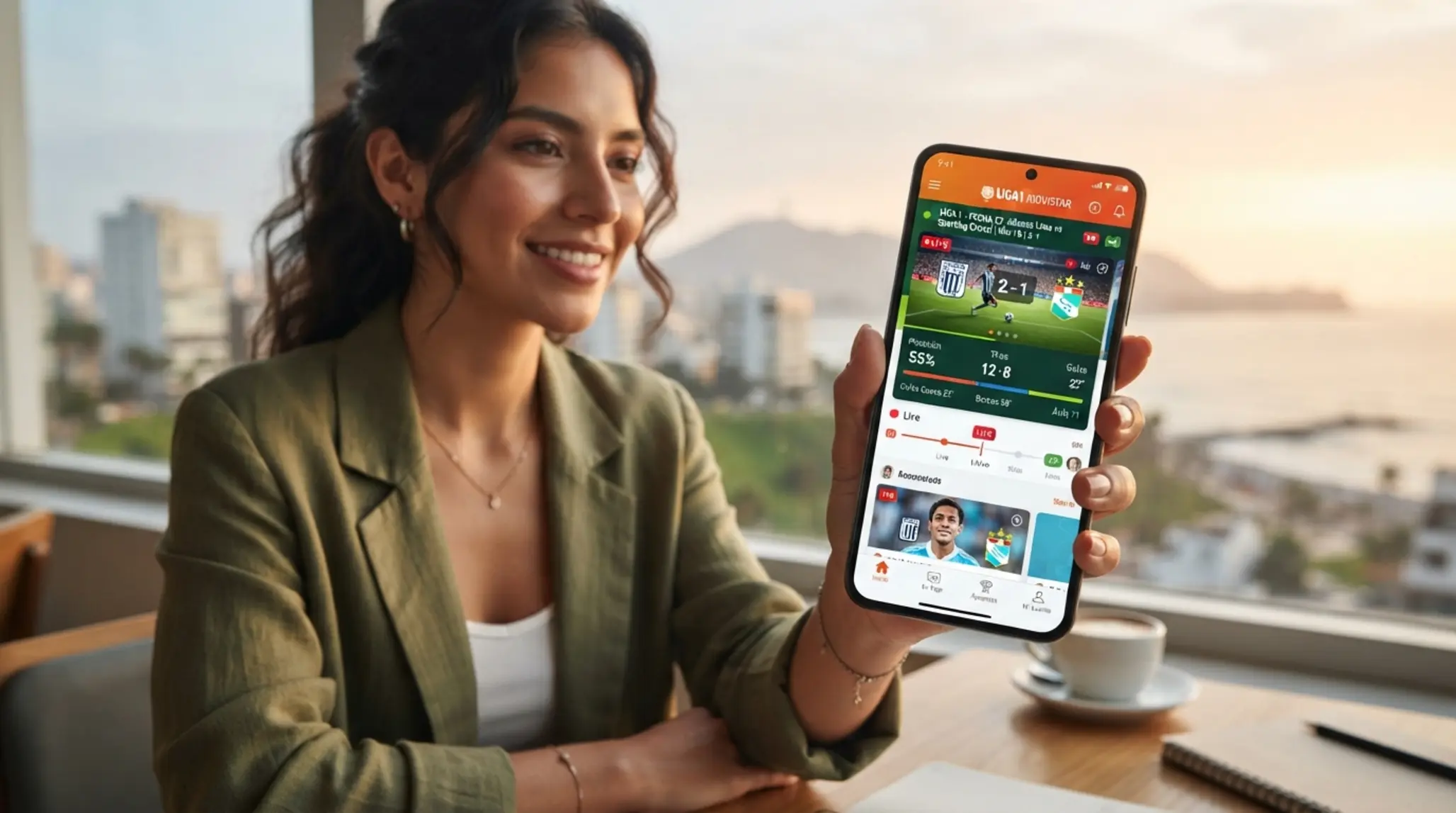 Smartphone con interfaz móvil de Betano Perú en un entorno moderno