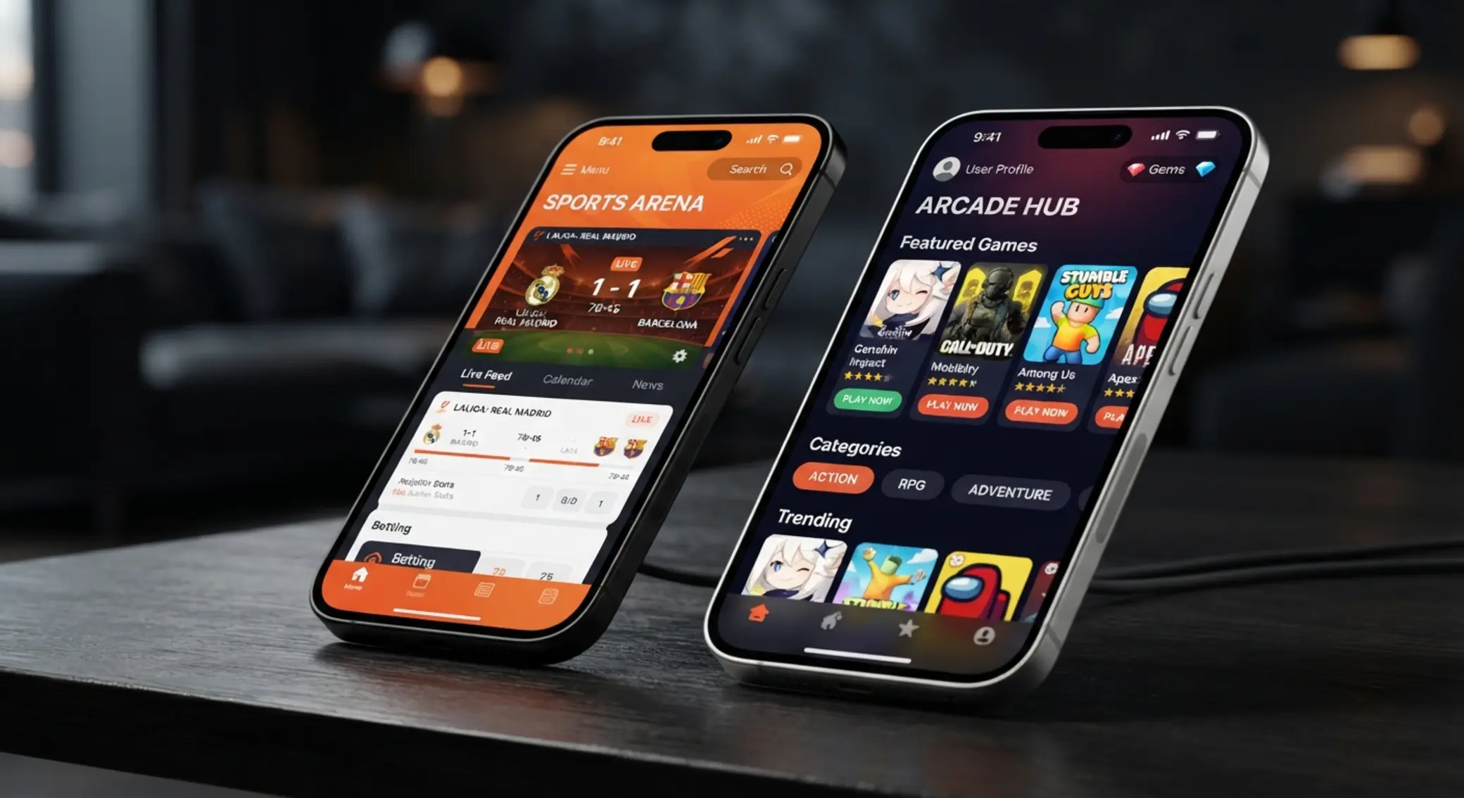 Funciones de Betano App iOS en iPhone Pantallas de Betano en iPhone con deportes y casino